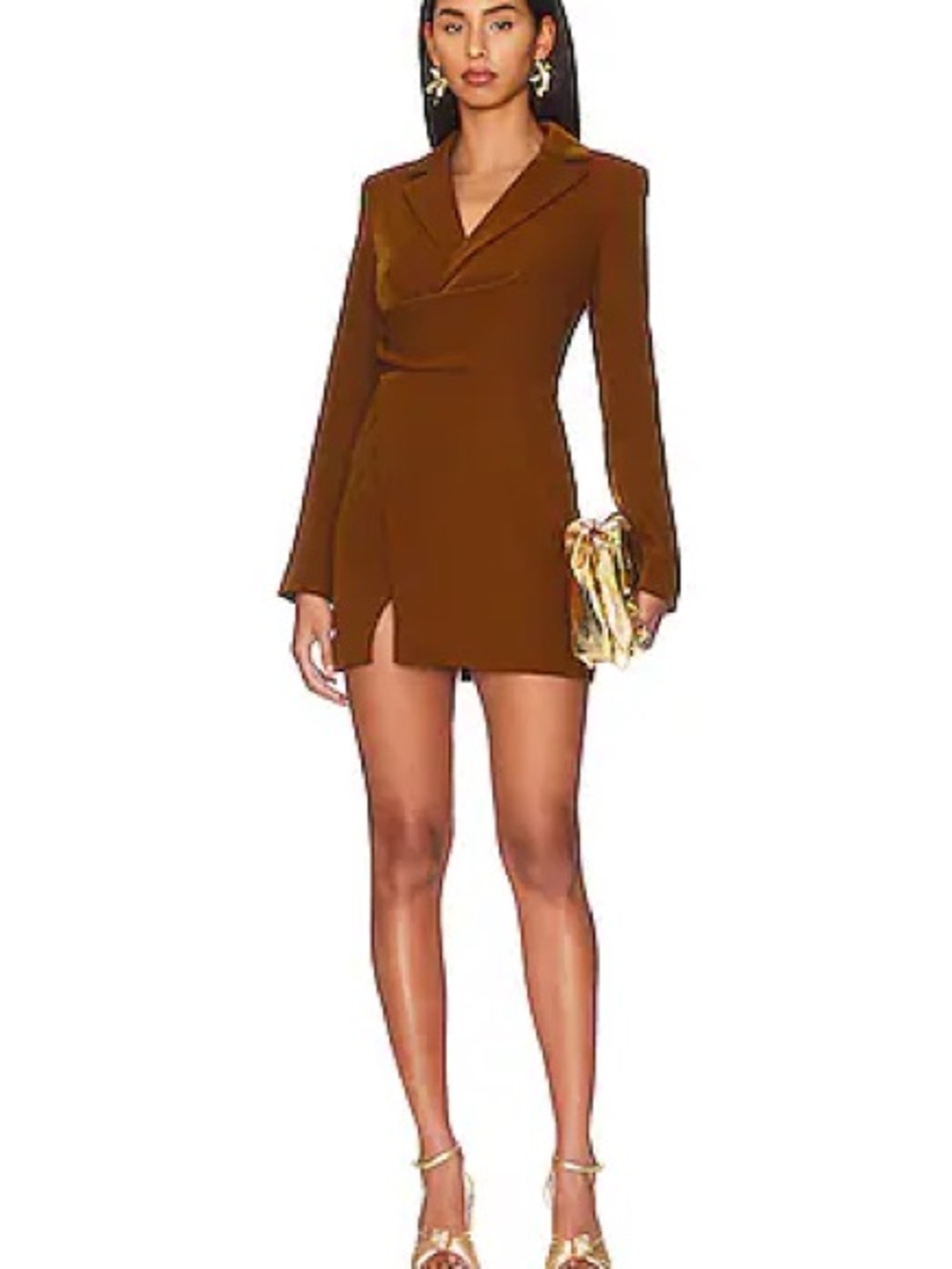 Lovers + Friends Rust Brown Blazer Mini Dress